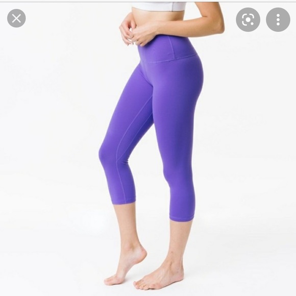 Zyia Purple Ascend Crop Leggings Sz 8 